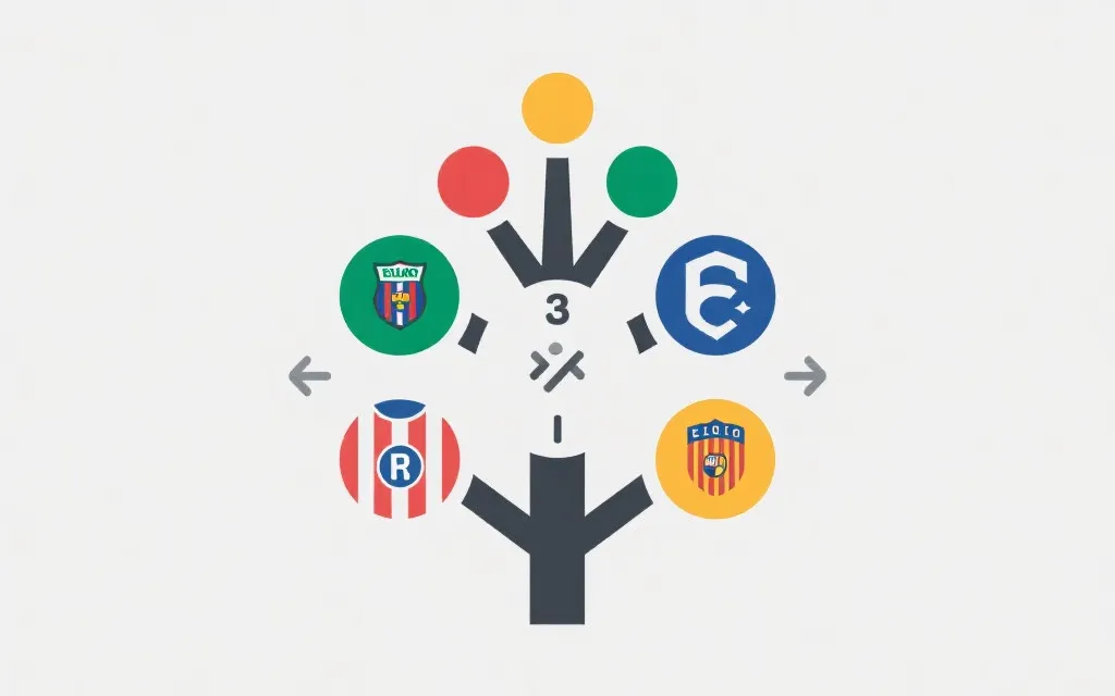 淘汰赛对阵树与战术风格对位示意图