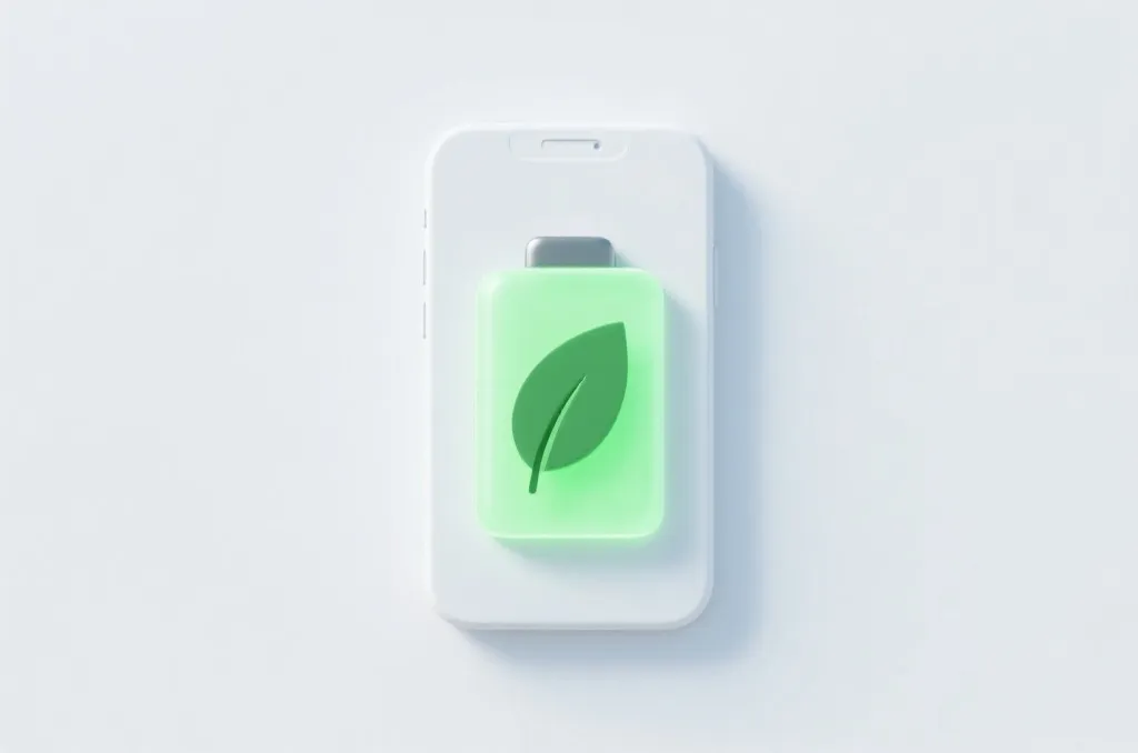 綠色省電與行動數據優化概念圖